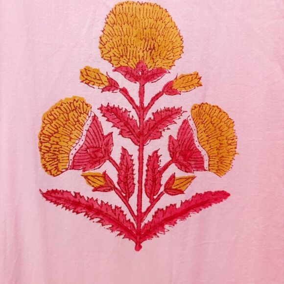 Madison Mathews Darien MIDI Dress Pink Block Print Size Small $198.00 - Picture 3 of 6